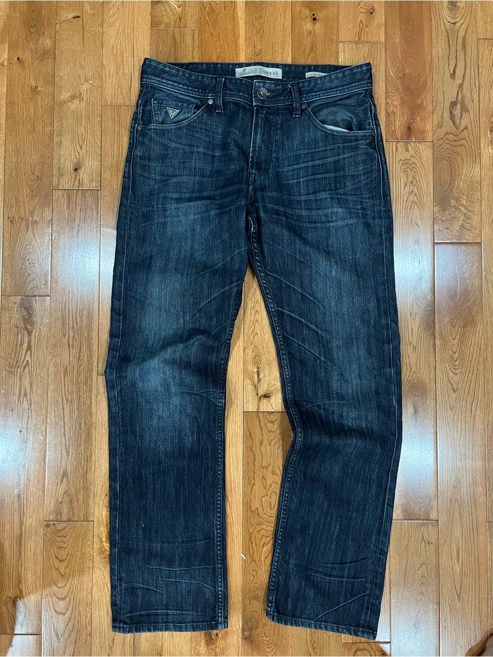 Guess Men's Dark Wash Straight Jeans